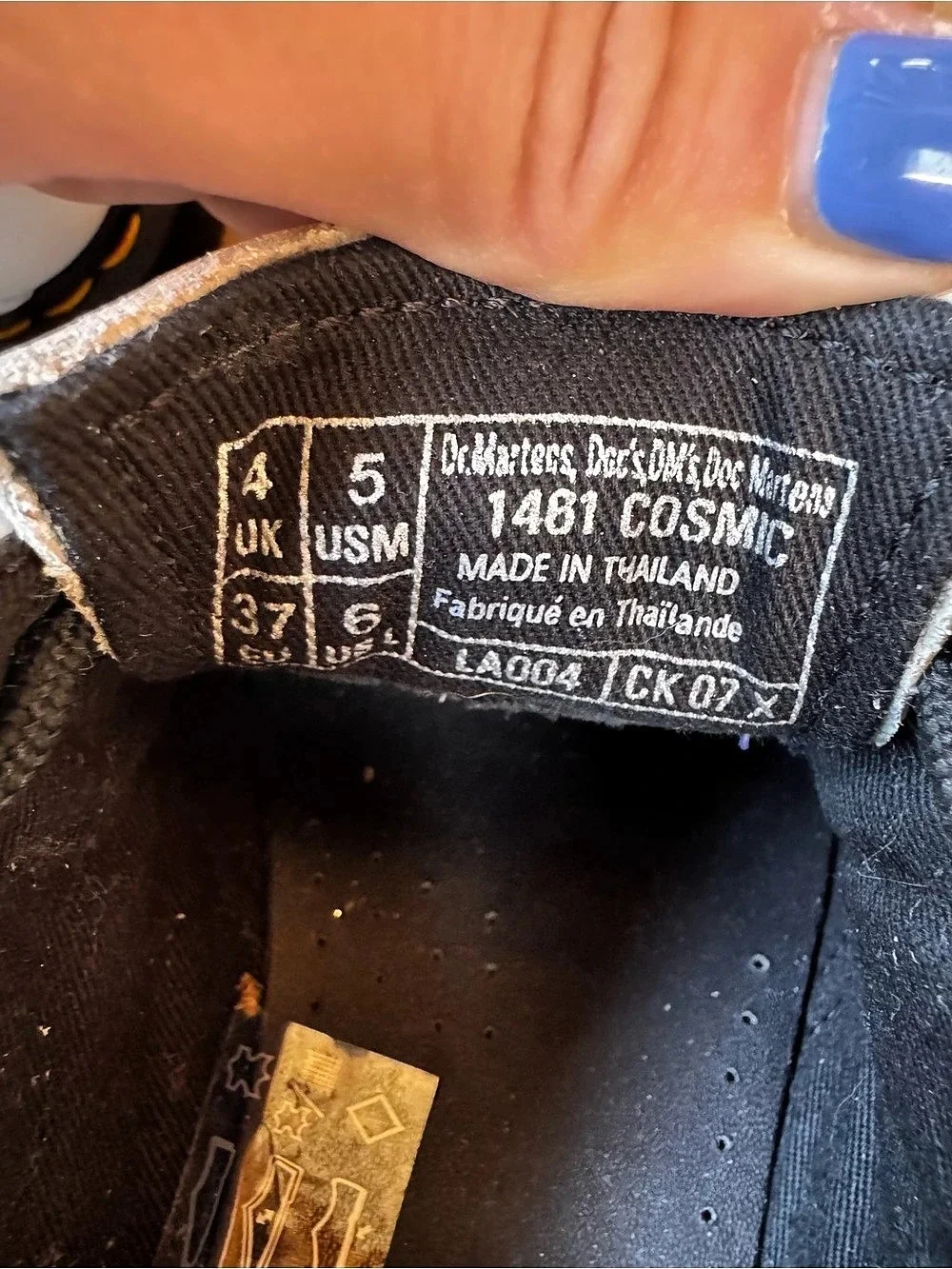 Dr. Martens 1461 Cosmic Shoes White & Black US 5M. NWOT